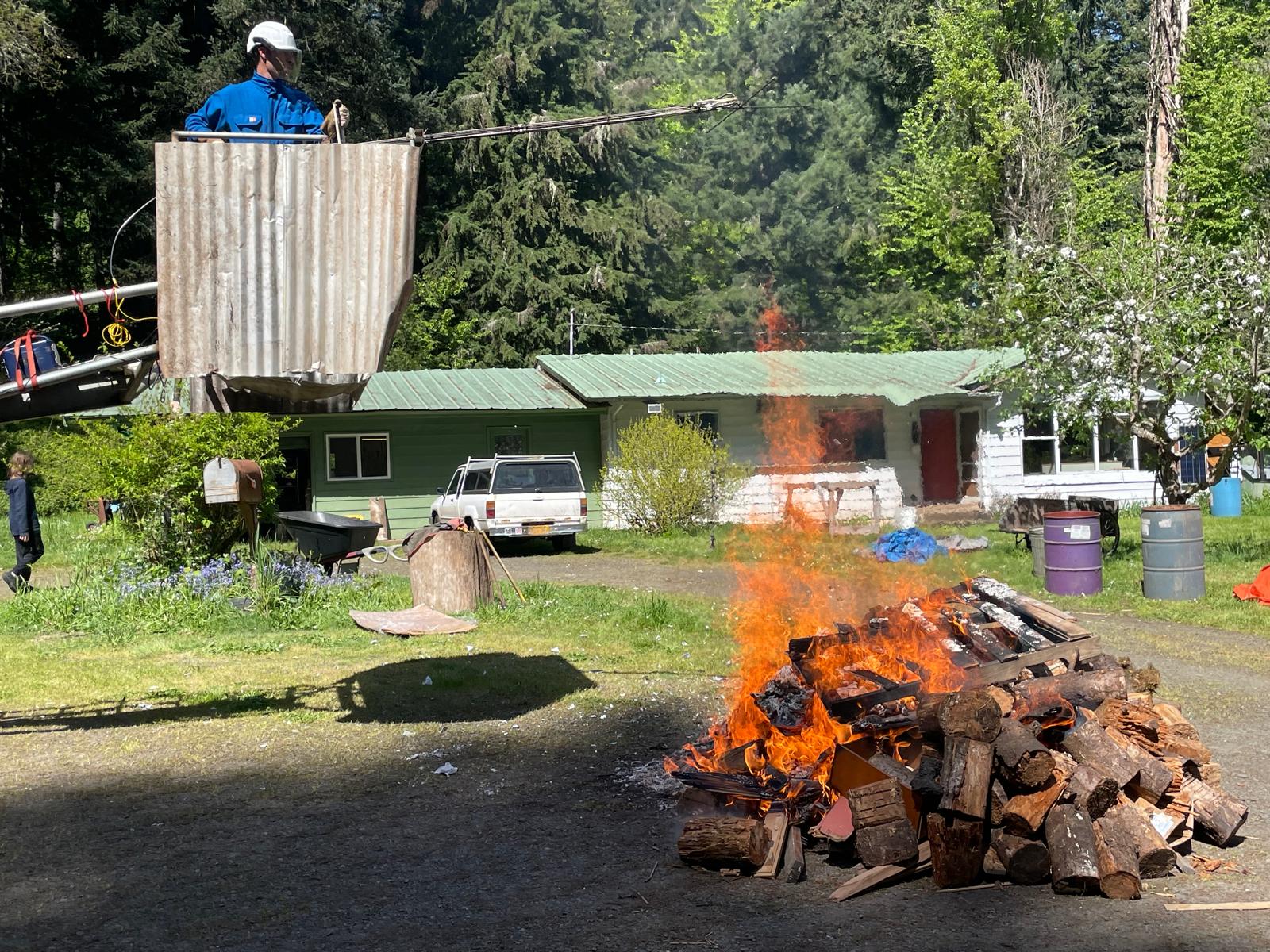 Burn pile emission testing