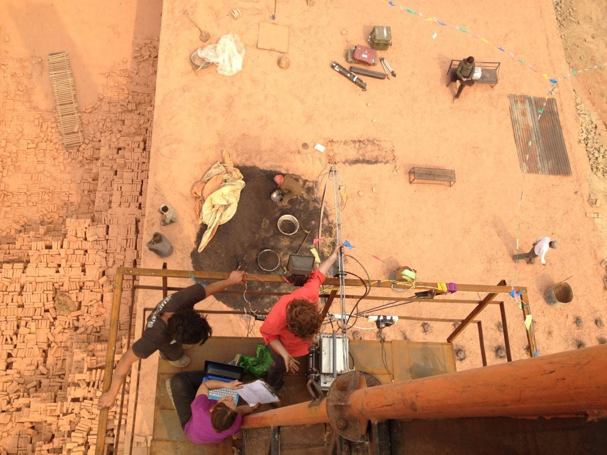 Brick kiln emission testing